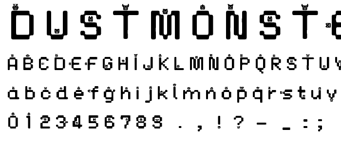 DustMonsters Medium font